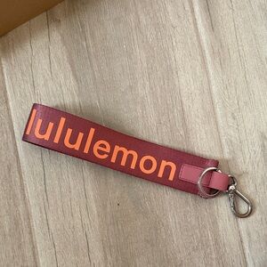 Lululemon Burgundy Keychain